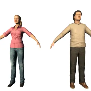 Two vr avatars.