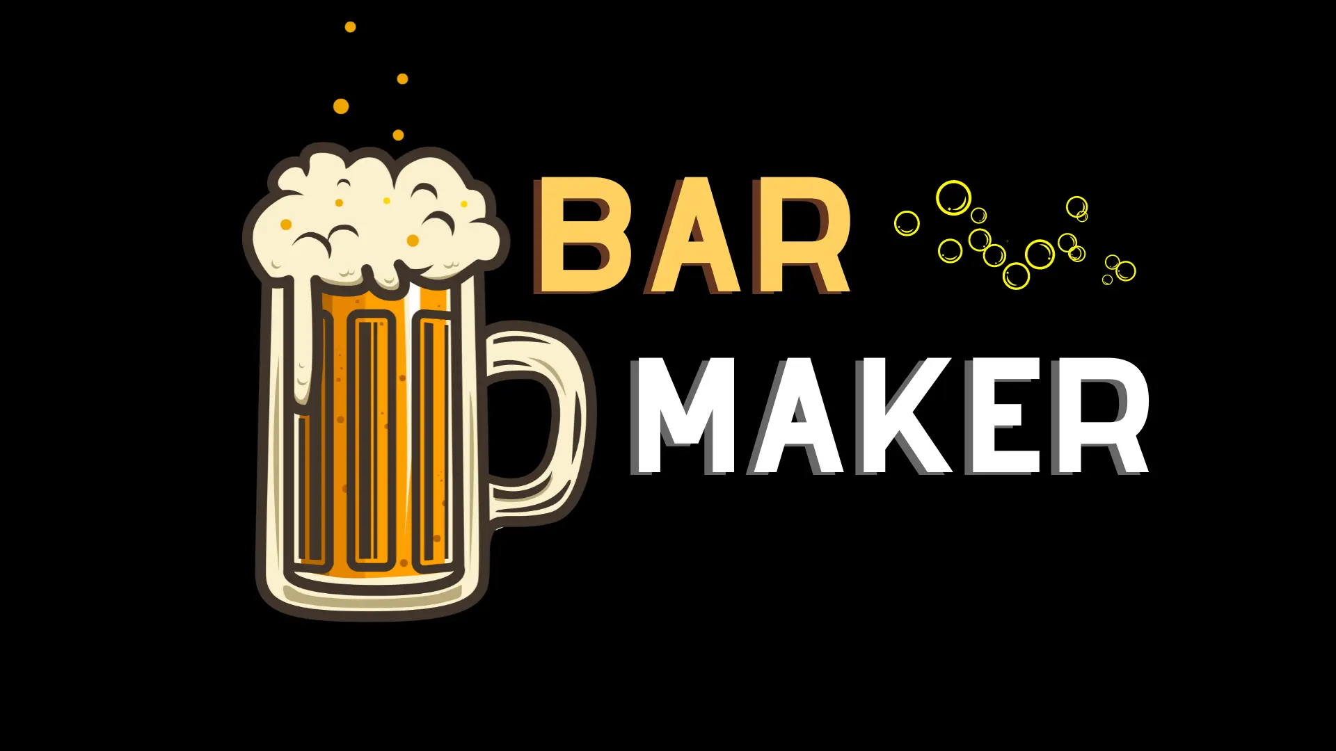 A beer with the words Bar Maker beside